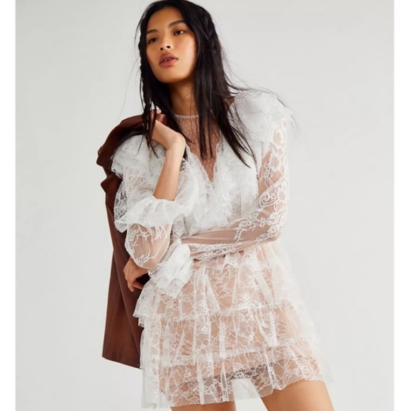 Bronx and Banco Dresses & Skirts - Free People X Bronx and Babco Rebecca Blanc Mini Dress. NEW WITH TAG